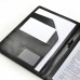 KLBBFDC Professional Black Leather Portfolio File Folder – Elegant and Functional Document Organizer