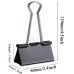 KLBBFDC Black Metal Paper Clips – Sturdy and Reusable Clips for Office and Home Use